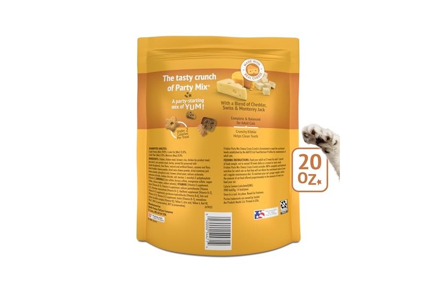 Premios para gatos Purina Friskies, mezcla para fiestas Cheezy Craze Crunch - Bolsa de 590 g - Image 6