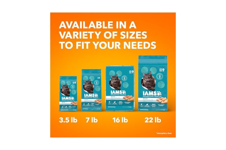 Alimento seco para gatos adultos IAMS Proactive Health con pollo y pavo, control de peso en interiores y cuidado de bolas de pelo, bolsa de 22 lb - Image 14