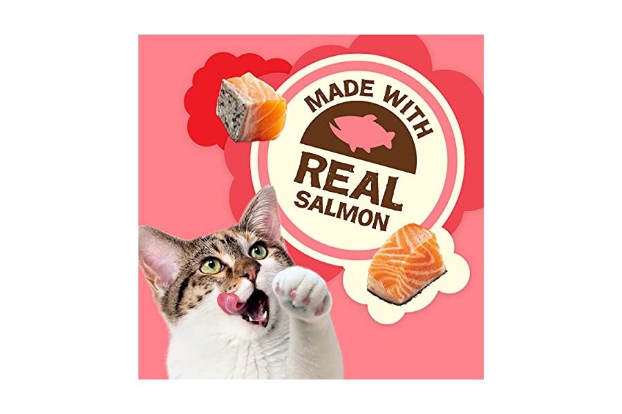 Purina Friskies - Golosinas naturales para gatos - Mezcla para fiestas - Delicias naturales con salmón real y vitaminas, minerales y nutrientes añadidos - Envase de 593 g - Image 3