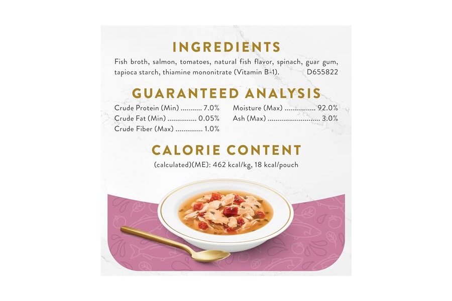 Alimento húmedo para gatos Purina Fancy Feast, complemento de caldo, sabor clásico con salmón salvaje y verduras (paquete de 16) sobres de 45 g - Image 6