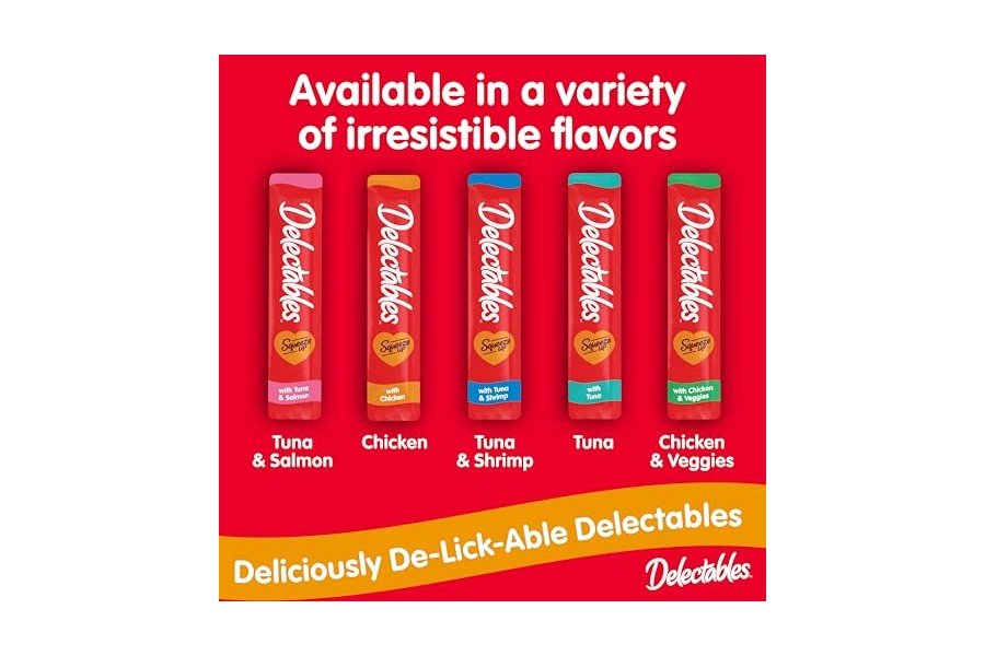 Hartz Delectables Squeeze Up - Golosinas húmedas interactivas para lamer para gatos adultos y mayores, pollo y atún, 10 unidades, 5 oz - Image 9