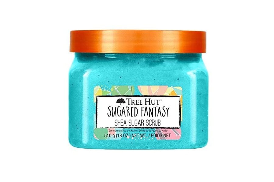 Exfoliante corporal exfoliante con azúcar de karité Sugared Fantasy de Tree Hut | Elimina la piel muerta y seca para una sensación suave e hidratada | Cuidado corporal esencial nutritivo | 18 fl oz. - Image 2