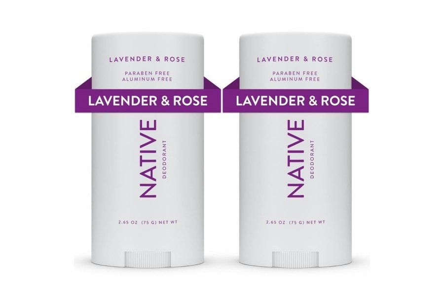 Desodorante Native con ingredientes de origen natural, 72 horas de control del olor | Desodorante para mujeres y hombres, sin aluminio, con bicarbonato de sodio, aceite de coco y manteca de karité | Lavanda y rosa, paquete de 2 - Image 2