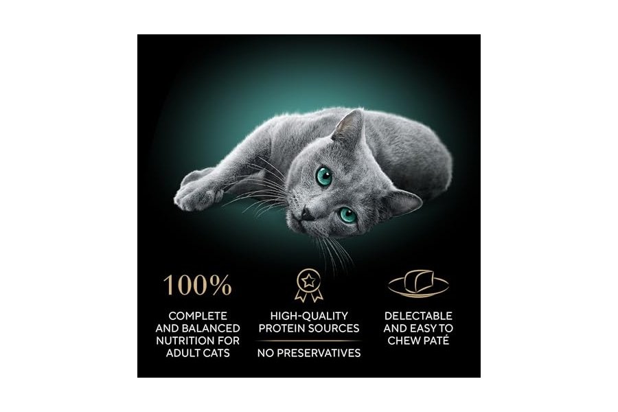 Paté húmedo para gatos Sheba Perfect Portions con salmón sostenible, plato principal de mariscos de autor y plato principal variado de pescado blanco tierno y atún, bandejas dobles de 75 g (24 unidades, 48 ​​porciones) - Image 5