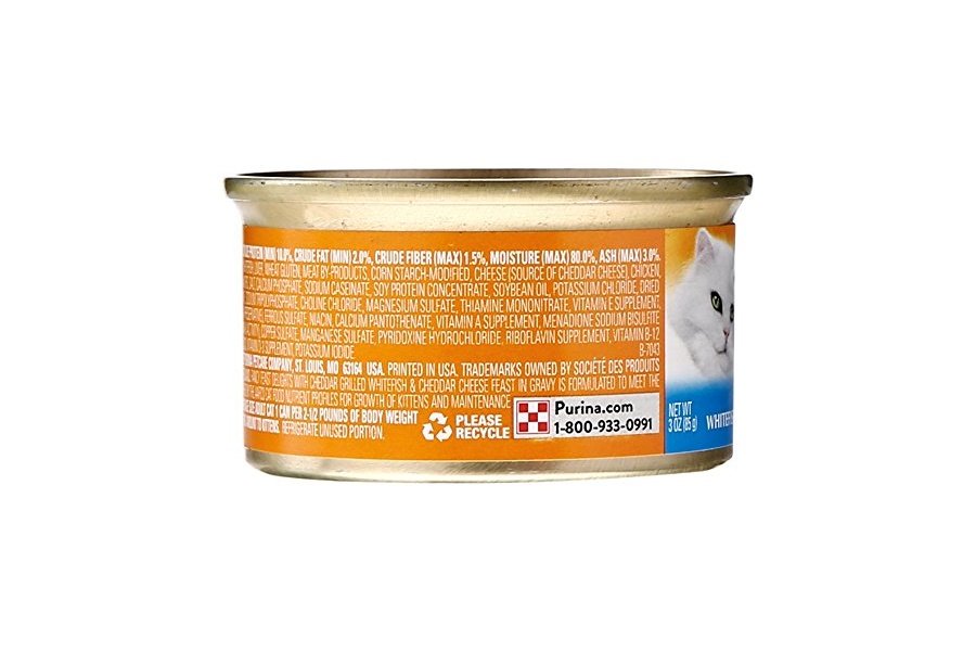 Fancy Feast 5000057935 Comida enlatada para gatos, pescado blanco y queso cheddar, 3 oz - Image 3