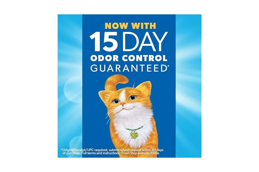 Arena aglomerante para gatos Fresh Step con aroma Febreze Gain, control de olores duradero, carbón activado, fórmula de bajo polvo, 14 lb - Image 3