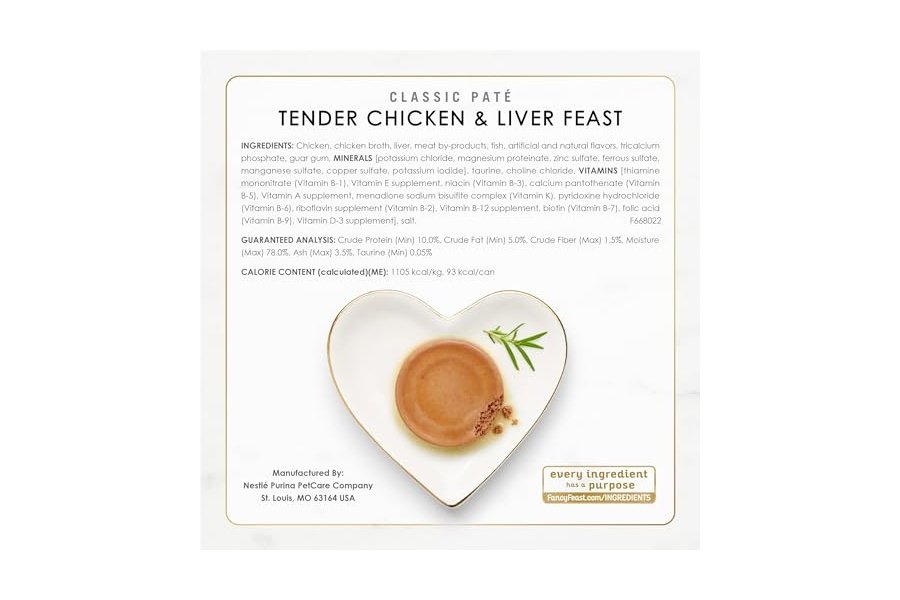 Purina Fancy Feast Colección de Paté Clásico de Pollo y Res, Alimento Húmedo para Gatos sin Granos, Paquete Variado - (Paquete de 24) Latas de 85 g con Tapa Abatible - Image 7