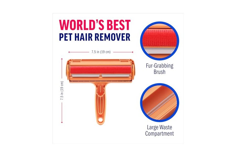 Quitapelusas Chom Chom Roller para mascotas - Rodillos quitapelusas reutilizables ChomChom para gatos y perros, para muebles, sofá, coche y ropa - Edición limitada para gatos - Image 8