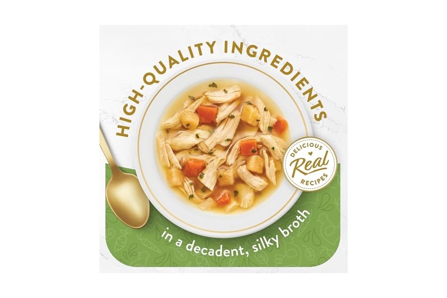 Alimento húmedo para gatos Purina Fancy Feast, para lamer, con caldo, clásico, con pollo y verduras - (Paquete de 16) sobres de 45 g - Image 2
