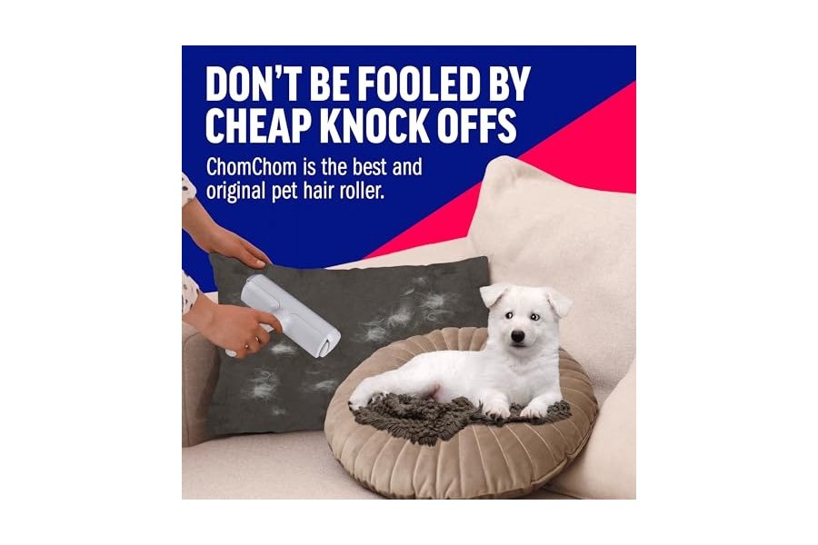 Rodillo quitapelusas reutilizable Chom Chom Roller para mascotas - Eliminador de pelos de gatos y perros ChomChom para muebles, sofás, alfombras, ropa y ropa de cama - Herramienta portátil para eliminar pelos en múltiples superficies - Image 9