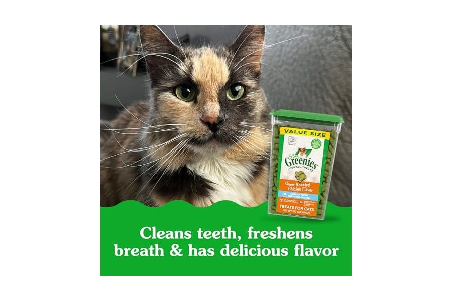 Premios dentales para gatos Greenies Feline Adult, sabor a pollo asado al horno, envase de 250 g - Image 3