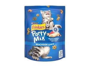 Premios para gatos Purina Friskies, mezcla para fiestas Beachside Crunch - Bolsa de 590 g