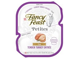 Alimento húmedo para gatos Purina Fancy Feast Gourmet Paté, Petites Tender Turkey Entree - (Paquete de 12) Envases de 75 g