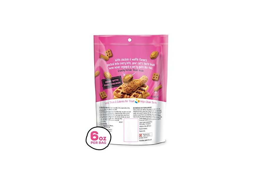 Premios para gatos Purina Friskies, hechos en EE. UU., mezcla para fiestas con sabores de pollo y waffle - (paquete de 6) bolsas de 177 g - Image 7