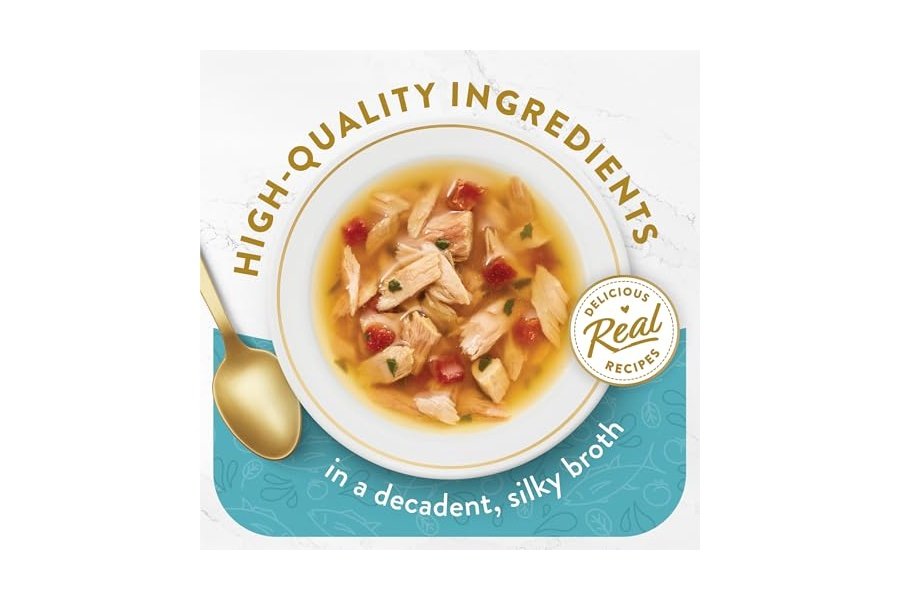 Alimento húmedo para gatos Purina Fancy Feast para lamer, complemento clásico de caldo con atún y verduras - (paquete de 16) sobres de 45 g - Image 2