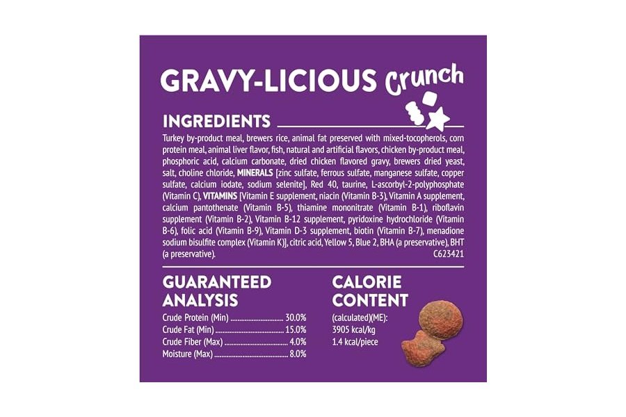 Premios para gatos Purina Friskies, mezcla para fiestas, sabor a pavo y salsa gravy-licious Crunch - (Paquete de 6) Bolsas de 177 g - Image 6