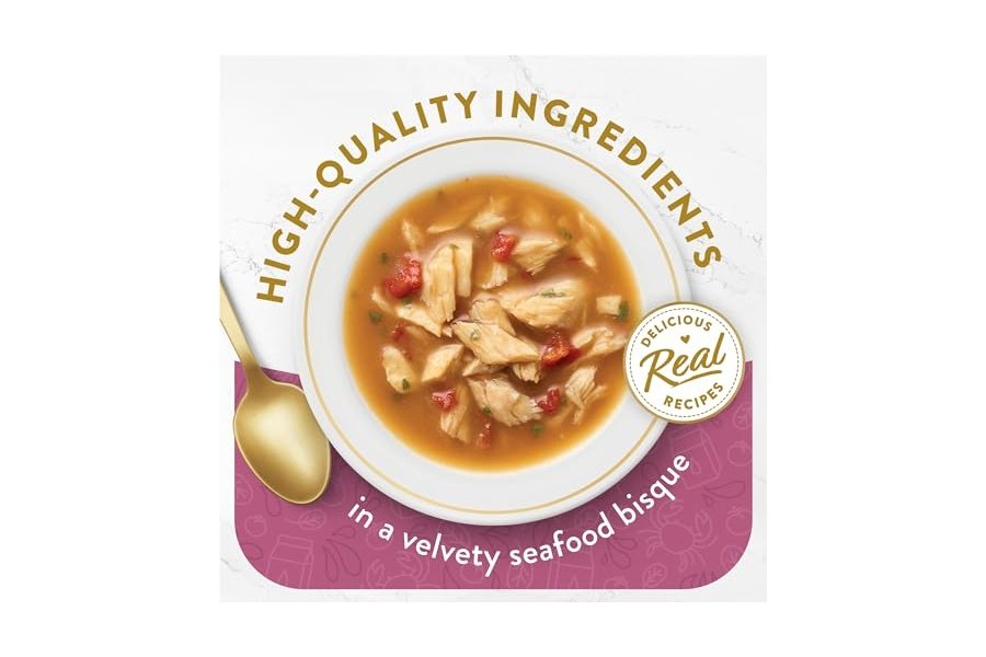 Alimento húmedo para gatos Purina Fancy Feast para lamer, con caldo, bisque de mariscos y toques de cangrejo real - (paquete de 16) sobres de 45 g - Image 2