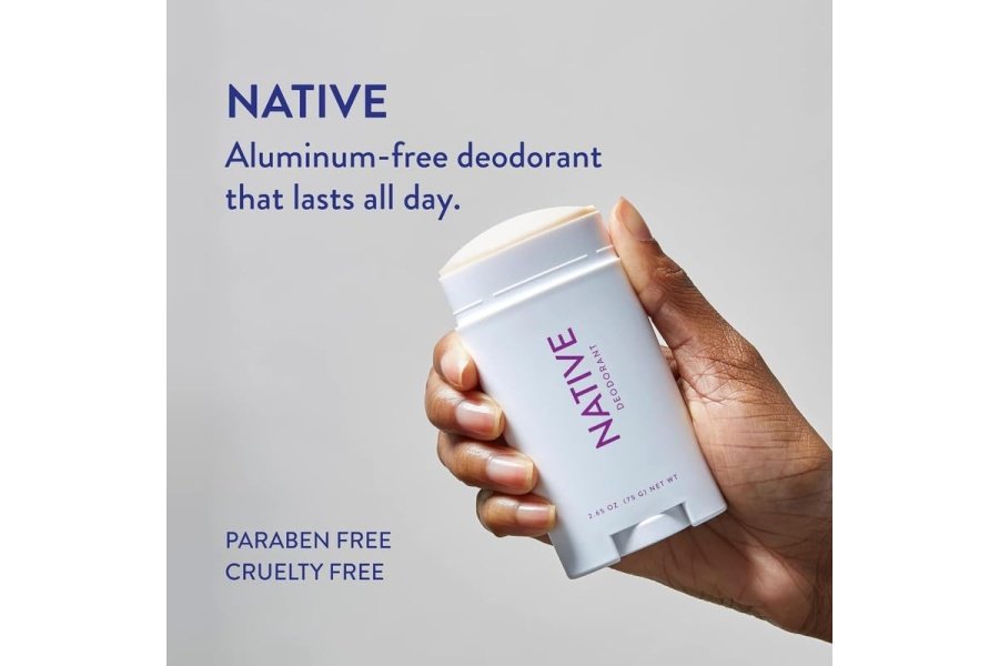 Desodorante Native con ingredientes de origen natural, 72 horas de control del olor | Desodorante para mujeres y hombres, sin aluminio, con bicarbonato de sodio, aceite de coco y manteca de karité | Lavanda y rosa - Image 3