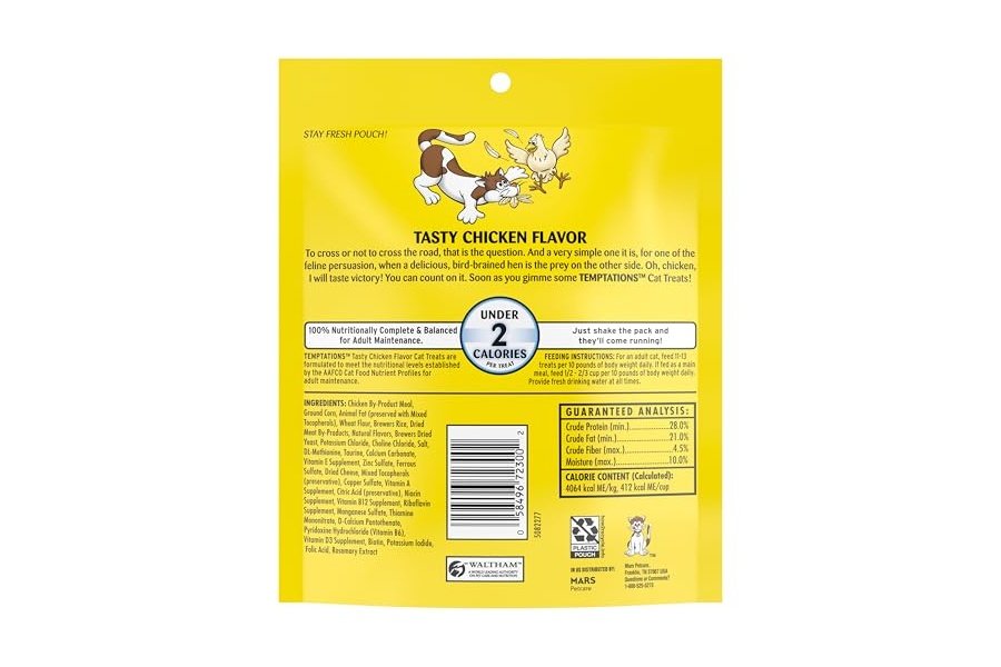 Temptations Classic Crunchy and Soft Cat Treats Sabor a Pollo, 6.3 oz (Paquete de 10) - Image 2