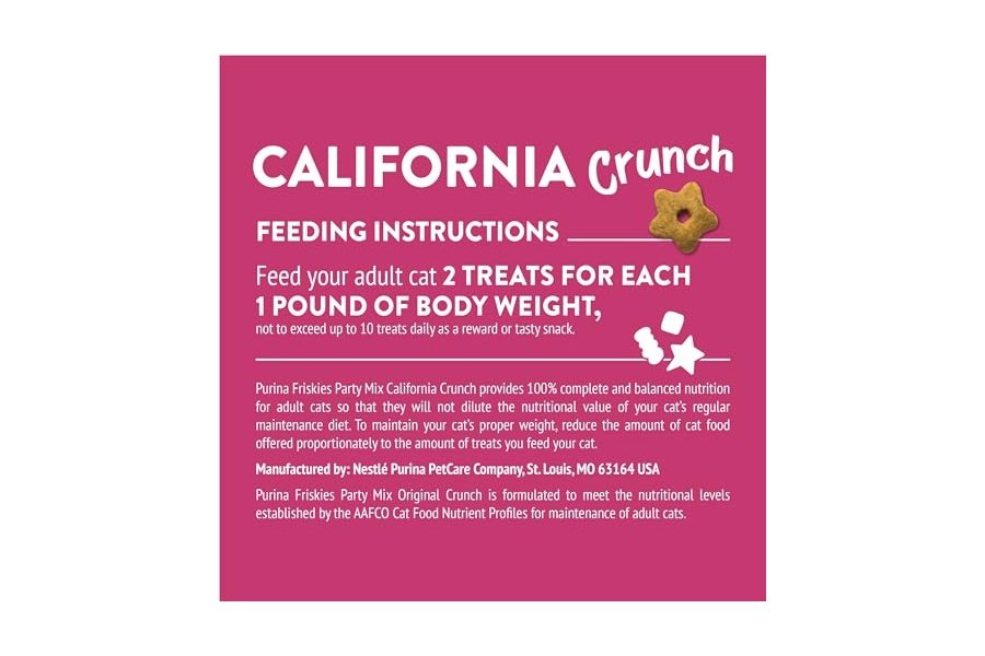 Premios para gatos Purina Friskies, mezcla para fiestas California Crunch con pollo - (Paquete de 6) Bolsas de 177 g - Image 10
