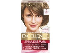 L'Oréal Paris Excellence Creme Tinte Permanente Triple Cuidado, Kit de 6 Tintes Castaño Claro, Cobertura de Canas Hasta 8 Semanas, Todo Tipo de Cabello, Paquete de 1