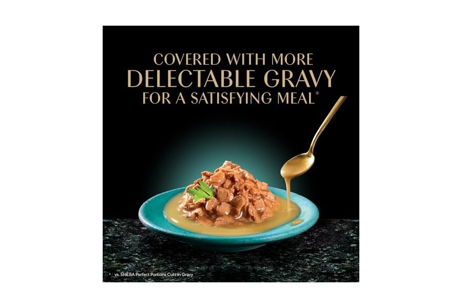 Comida húmeda para gatos adultos Sheba Gravy Indulgence, plato principal de pollo con salsa extra, bandejas de 76 g (24 unidades, 48 ​​porciones) - Image 3