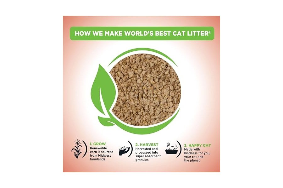 LA MEJOR ARENA PARA GATOS DEL MUNDO. Sin perfume para varios gatos, 7 kg. Ingredientes naturales, aglomeración rápida, desechable por el inodoro, 99 % libre de polvo y fabricada en EE. UU. Control de olores duradero y fácil de recoger. - Image 4
