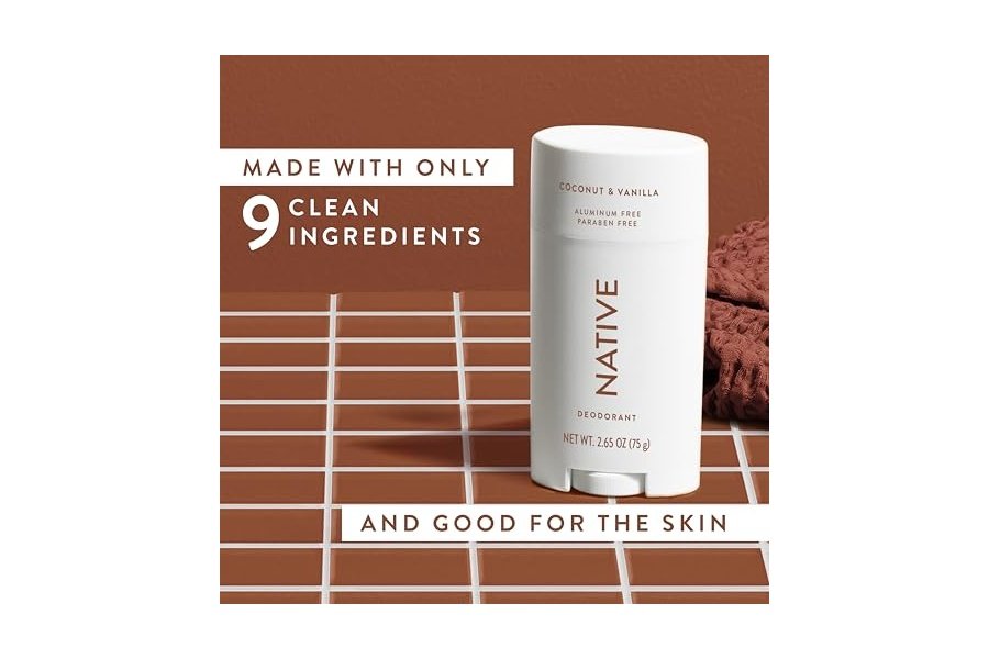 Desodorante Native con ingredientes de origen natural, 72 horas de control del olor | Desodorante para mujeres y hombres, sin aluminio, con bicarbonato de sodio, aceite de coco y manteca de karité | Coco y vainilla - Image 2
