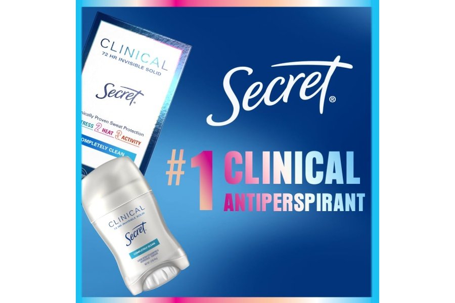 Desodorante antitranspirante Secret Clinical Strength para mujer, triple protección contra el estrés, 72 h de protección contra el sudor y el mal olor, minerales que equilibran el pH, sólido invisible, aroma a polvo protector, 77 g - Image 6