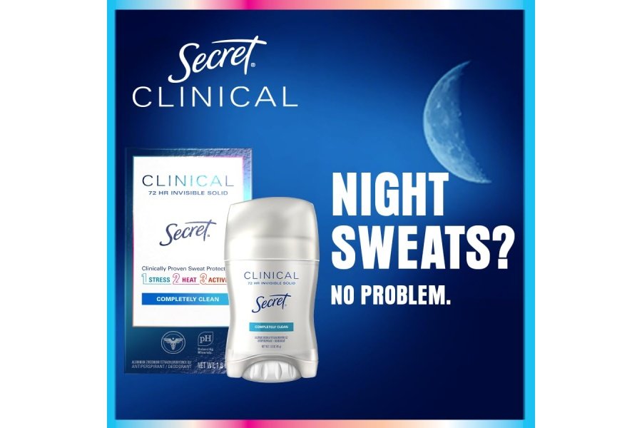 Desodorante antitranspirante Secret Clinical Strength para mujer, triple protección contra el estrés, 72 h de protección contra el sudor y el mal olor, minerales que equilibran el pH, sólido invisible, aroma a polvo protector, 77 g - Image 5