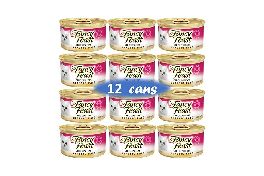Paquete de comida húmeda para gatos Fancy Feast, pollo clásico, 12 latas en total. - Image 2