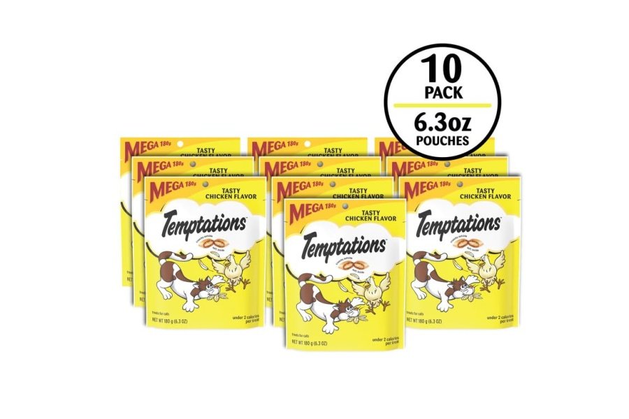 Temptations Classic Crunchy and Soft Cat Treats Sabor a Pollo, 6.3 oz (Paquete de 10) - Image 3